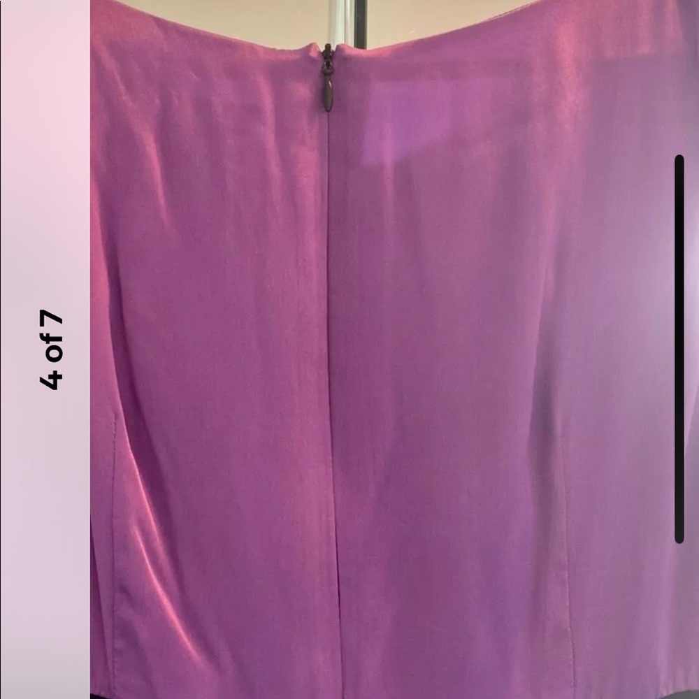 Carla Zampatti beautiful dress purple silk bodice Aline size 8. - Picture 3 of 11